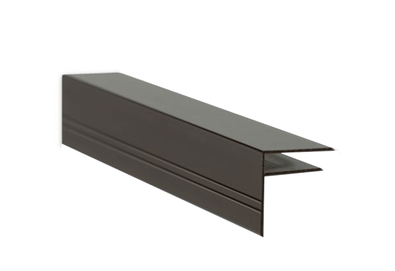 16mm Aluminium F-Profil Grau