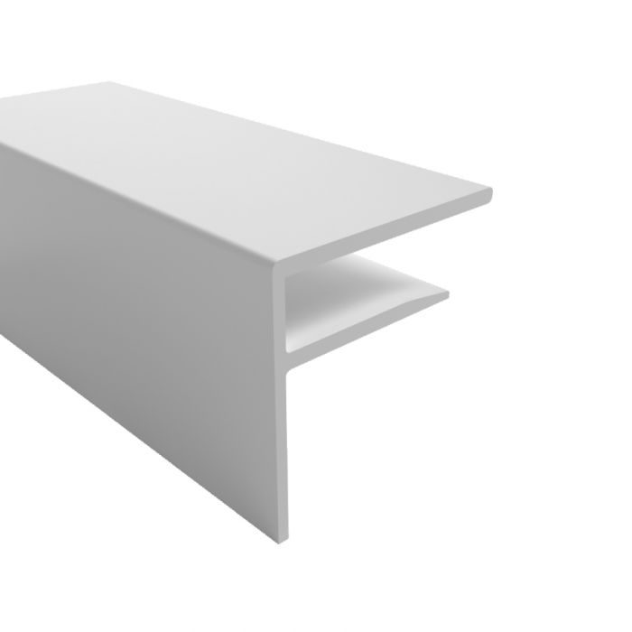 Aluminium F-Profil 10 mm Weiß