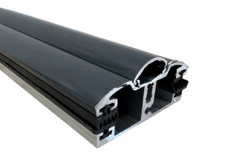 Alu-Universalprofil mit Dichtung 60 mm in Grau – Aluminiumprofil mit EPDM-Dichtung für Stegplatten