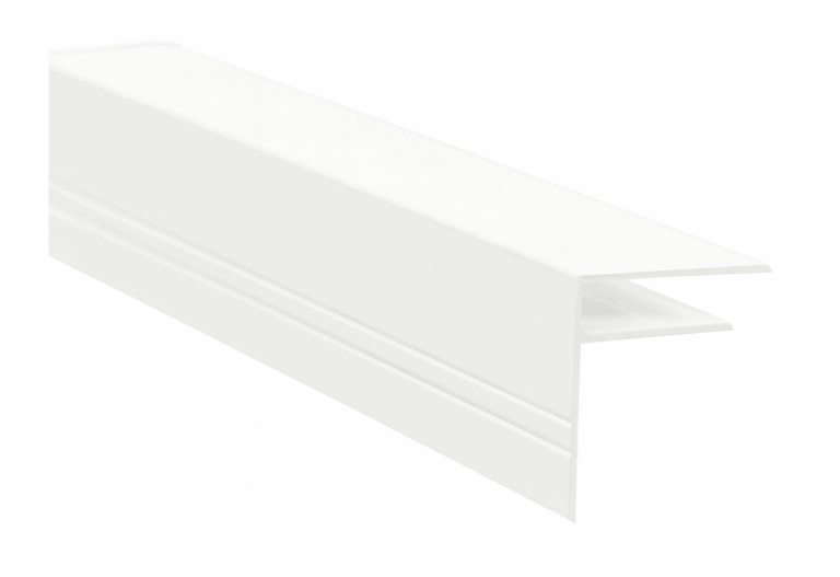 16mm Aluminium F-Profil Weiß